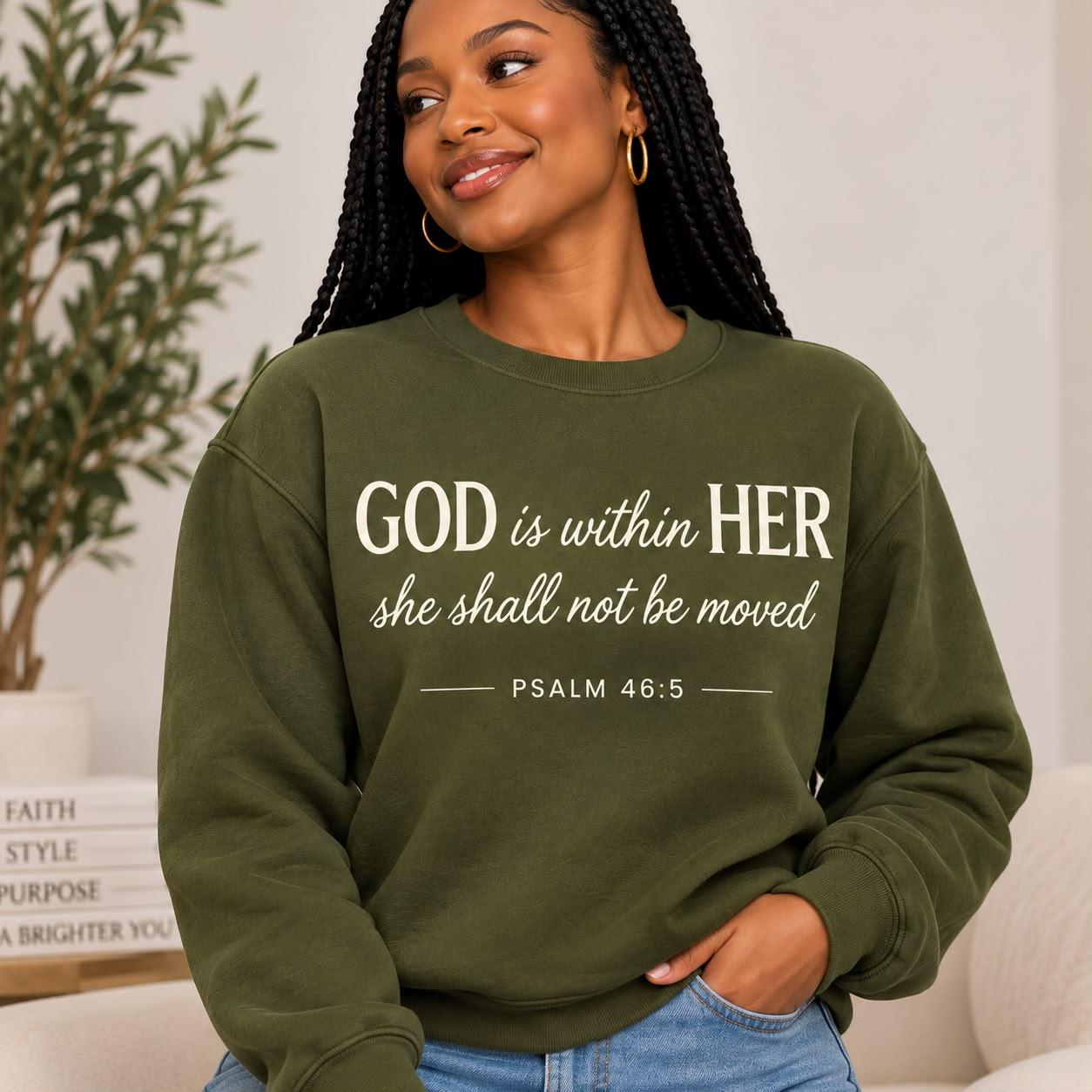 God Is Within Her Crewneck
